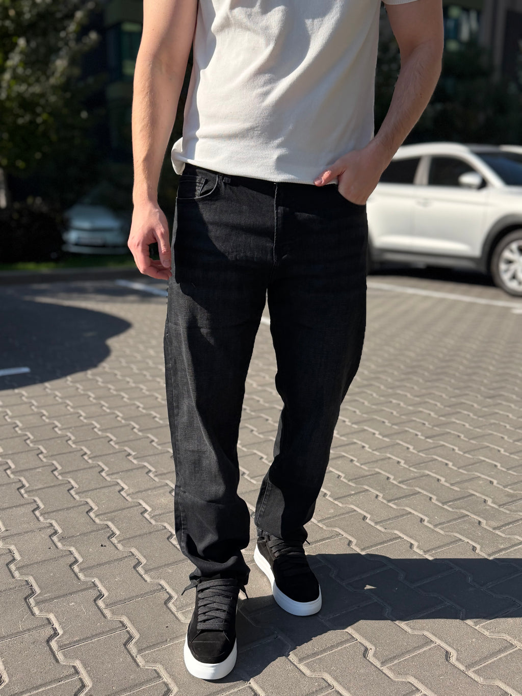 Джинси Regular у графітовому кольорі