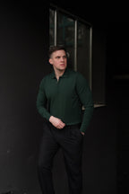 Джемпер поло у смарагдовому кольорі