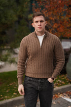 Фактурний джемпер в'язка напівзамок